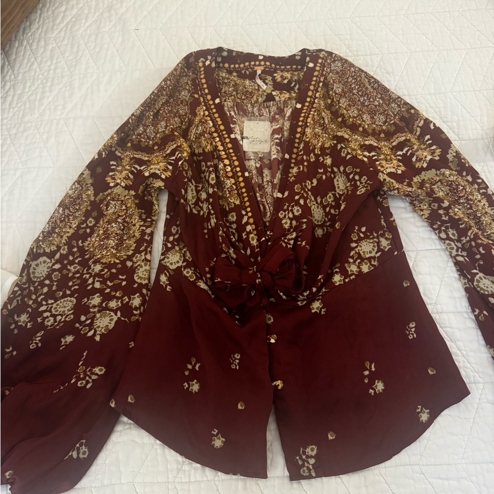 Free People Red Top